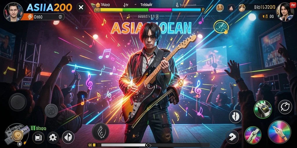 Tampilan gameplay ASIA200 yang menarik dan interaktif.