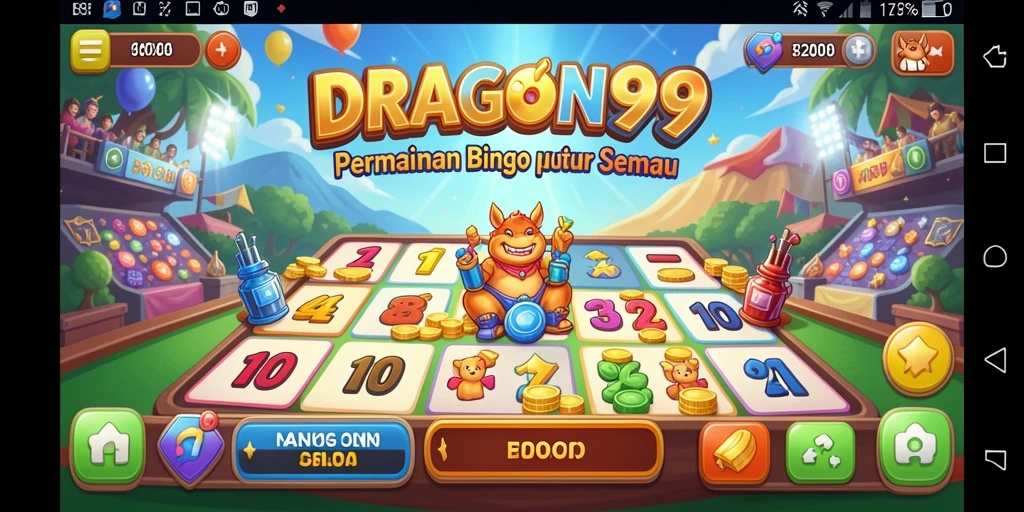 Tampilan gameplay Bingo yang mendebarkan di DRAGON99.