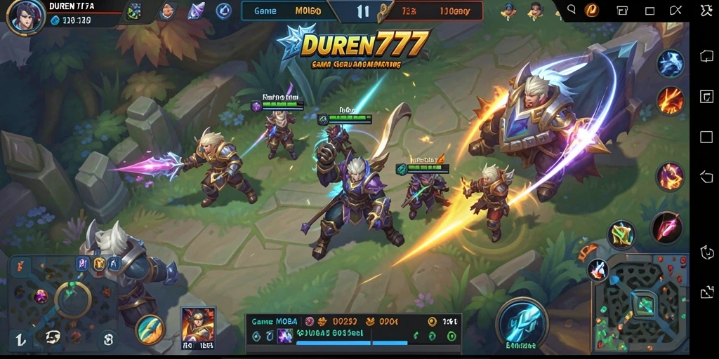 Tampilan gameplay seru dan kompetitif DUREN777 saat pertarungan berlangsung.