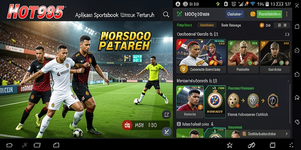 Tampilan menarik dari gameplay Sportsbook di HOT985.