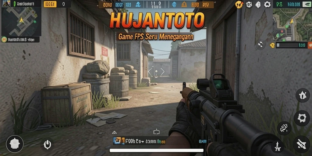 Gameplay HUJANTOTO menunjukkan aksi tembak-menembak yang mendebarkan.
