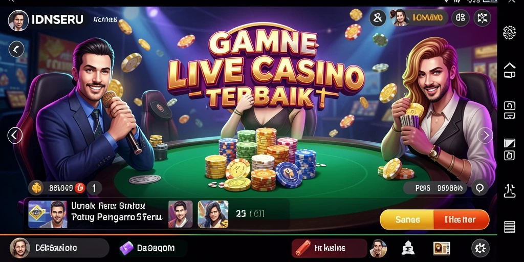 Tampilan gameplay Live Casino di IDNSERU yang menegangkan dan menyenangkan.