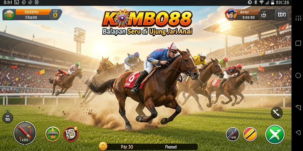 Gameplay KOMBO88 yang menegangkan dan memukau di lintasan balapan.