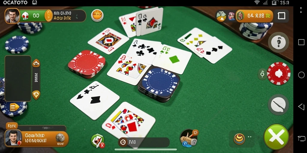 Tampilan gameplay menarik dari OCATOTO saat bermain Gaple.