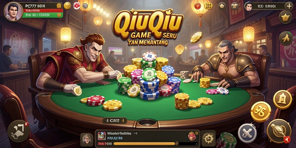Screenshot utama PC777 menampilkan gameplay QiuQiu yang menarik.