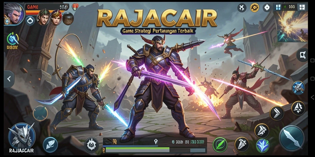 Tampilan gameplay menarik dari RAJACAIR yang menggambarkan strategi pertarungan.