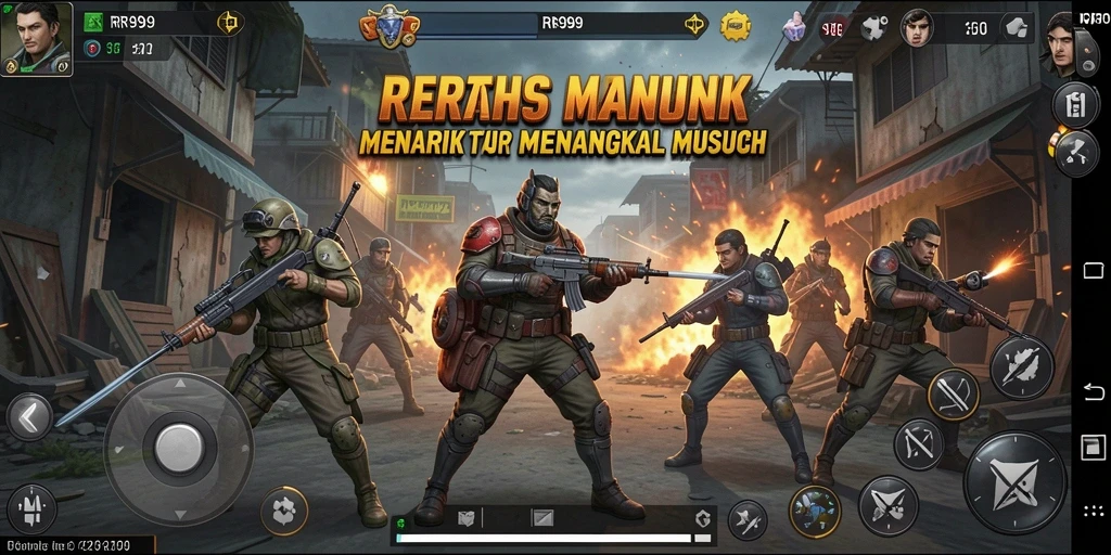 Screenshot gameplay menampilkan pertahanan kokoh melawan gelombang musuh.