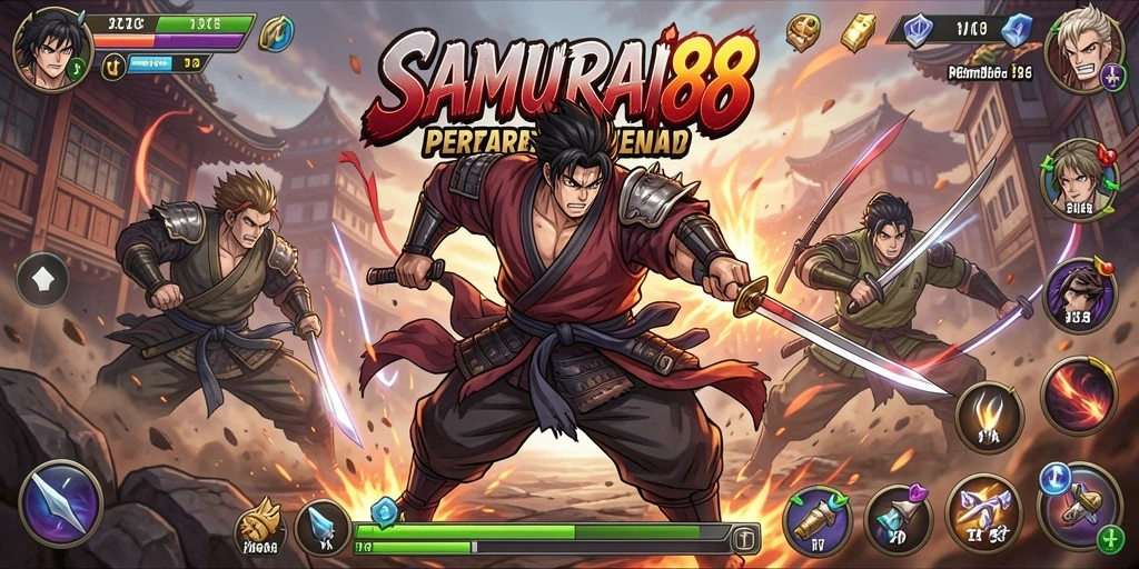 Tampilan gameplay SAMURAI88 yang menakjubkan dan penuh aksi.