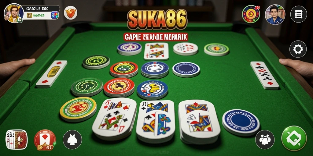 Tampilan gameplay Gaple yang menyenangkan dan interaktif di SUKA86.